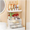 Makeup Organiser - Upgrade 2 Tier 3 Drawers Large Vanity Organiser, Versatile Cosmetic Organisers, Exquisite Bathroom Organiser Storage, Skincare Organisers, Dressing Table Organiser, Clear