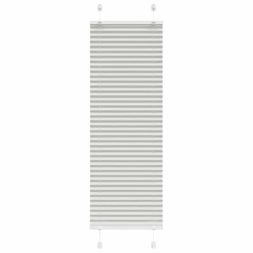 vidaXL Plissee Hellgrau 40x150 cm Stoffbreite 39,4 cm Polyester, Faltrollo, Klemmfix, Plisseerollo, Jalousie, Rollo, Plisseerollo für Fenster