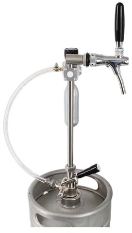 Equipos de elaboración de cerveza Barril comercial completo, sistema de roscado de varilla de 12 pulgadas, grifo de Control de flujo, acoplador S/D/A/G, Mini regulador de Co2 con soporte Equipos de el