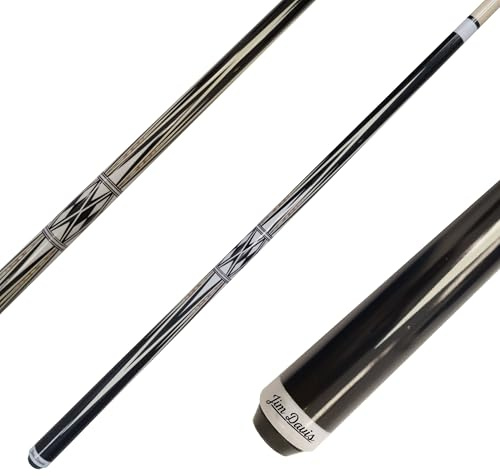 JIM DAVIS Stecca da biliardo professionale Mirage, punta da 12,5 mm, Quick Joint con protezione filettata, Coue da biliardo con ottime caratteristiche di gioco, decorata con decorazioni in legno
