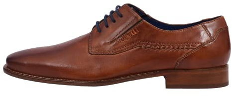 bugatti Herren Businessschuhe, Männer Business Schnürer, Wechselfußbett,Schnuerer,straßenschuhe,Strassenschuhe,Low-tie,Cognac (6300),45 EU / 10 UK