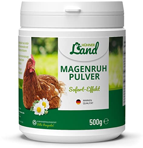 HÜHNER Land Magenruh Pulver Hühner & Geflügel 500g - Harmonisierung der Magen-Darmtätigkeit, Mineralstoffmischung mit Anis für Hühnerfutter, Natürliche Tonmineralien unterstützen Darmflora