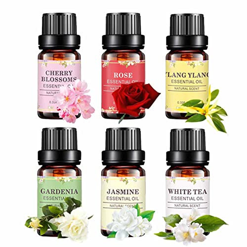 Ailopta Huiles Noël pour Diffuseur, Coffret Cadeau d'huiles Naturel Kit d'huiles essentielles Florales | 10 ML d'huile Essentielle mélanges Fleurs