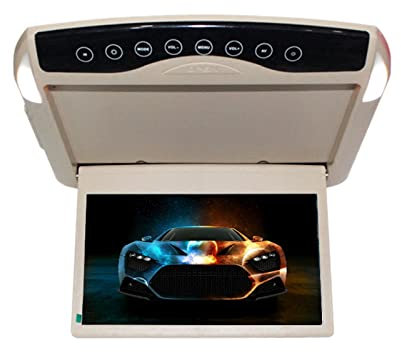Lecteur DVD portable Moniteur de voiture 1080P 10.1/12.1 pouces rabattable TFT LCD moniteurs de montage sur le toit de l'automobile avec lecteur MP5 USB TF moniteur de plafond de voiture pour la voitu