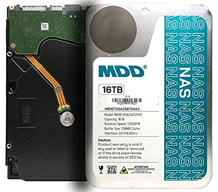 MDD (MD16TSATA25672NAS) 16TB 7200 RPM 256MB Cache SATA 6.0Gb/s 3.5 Internal NAS Hard Drive