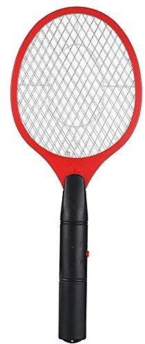 Fly Zapper Battery Operated Electronic Fly Swatter Insects Handheld Electric Bat Mosquito Insect Wasp Zapper Killer Insects Killerracket for Indoor Outdoor Camping Travel (Red)