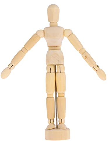 Abaodam Manichino in Legno Snodi Mobili, Modello Figura Disegno 3D per Decorazione del Desktop, Ornamento Artisti per Artwork