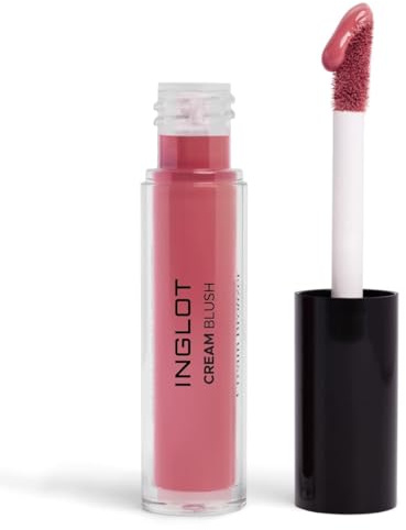 INGLOT CREAM BLUSH 100 Colorete en crema, Rubor liquido con fórmula sedosa, Muy fácil de aplicar, Se funde perfectamente con la piel, garantizando una larga duración. 5Ml.