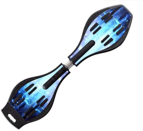 Magnitt RipStik Rollbrett, kompakter, Leichter Rip Stick mit leuchtenden Rädern für mehr Spannung, Spaß und Sichtbarkeit, Ripstick-Skateboard für Kinder und Jugendliche (B)