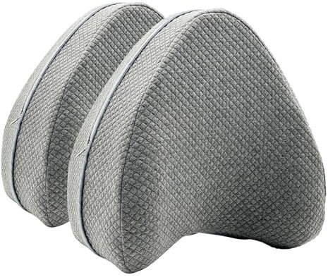 LeoTube Ersatz-Kissenbezug für Contour Legacy Bein- und Knie, Schaumstoff-Stützkissenbezug (Grau, 2er-Pack)