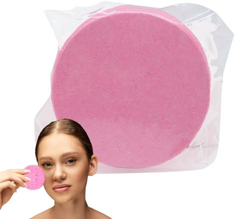 Spugna per il viso compressa – Tamponi detergenti morbidi, spugne naturali esfolianti | Accessori per la cura del viso per la pulizia quotidiana, spa casa, routine bellezza, pelle sensibile e