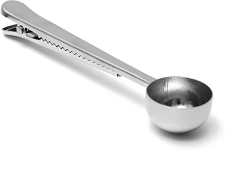 Ciieeo Cucharada de Inoxidable con Clip Bolsa Cucharas Medidoras Café