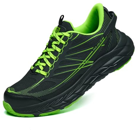 RUGNOR Chaussures de Sécurité Hommes Femmes Légère Basket de Securite Confortable Antidérapante Respirante Chaussure de Travail, Vert 42 EU