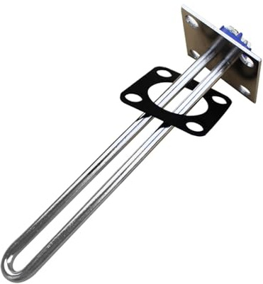 Elemento Riscaldante Industriale Flangia Quadrata Acciaio Inossidabile 304 Riscaldatore Tubolare Elettrico 36v 1200w 48v 1500w 24v 600w(24v 600w L195mm)