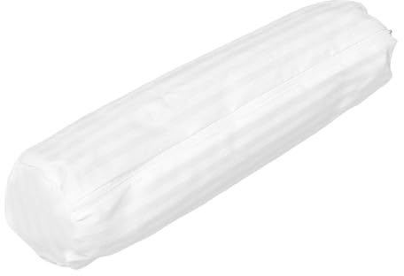 FONDOTIN Funda de Almohada Cilíndrica White de Tela con Funda Interior Extraíble para Decoración Moderna y Relajación en Casa