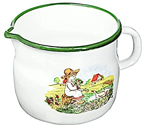 Krüger - Bollilatte, 12 cm, Decorazione: Bambino con oche