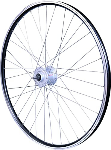 Roue Avant Mach1 ER-10 Noir - 28 - Shimano Dynamo 2,4W - 26mm, 36, Roue Avant, Ecrous M9