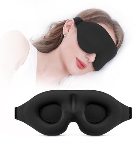 YIVIEW Sleep Mask for Side Sleeper, Light Blocking Zero Pressure Blindfold