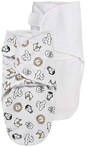 MEYCO Baby Animal/Uni Puck Sack 2-Pack, Premier équipement pour bébé (écharpe de Portage pour bébés 0-3 Mois, Confort de Sommeil Doux, Respirant et Absorbant, Aide au Sommeil), Multicolore