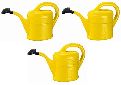Gießkanne 2L gelb (3X) Blumenkanne Gartengießkanne Farbauswahl