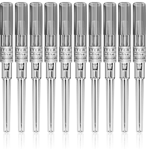Aiguilles de piercing au nez 10PCS - Emalla Aiguilles de piercing au nez 16G Aiguilles de cathéter IV pour nombril ventre mamelon Piercing(16G)