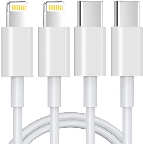 JJCALL USB C to Lightning Cable [2Pack 3FT], MFi Certified iPhone Fast Charger Cable USB-C Power Delivery Charging Cable Lead Compatible with iPhone 13 13 Pro 12 Pro Max 12 11 X XS XR 8 Plus, iPad