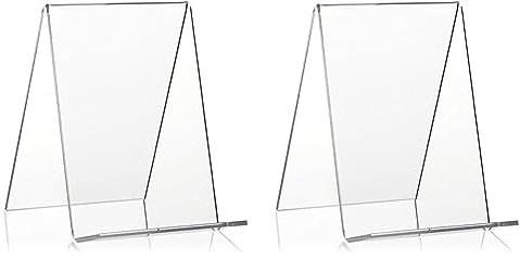 Buchständer/Buchaufsteller als Warenträger und Schrägsteller im DIN A6 Format aus original PLEXIGLAS® (Packung mit 2)