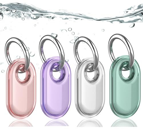 Dingfeiyu Hülle für Samsung Galaxy SmartTag 2 mit Schlüsselanhänger, GPS Tracker Anhänger Schutzhülle für Kinder, Hund, Katzen, Koffer, Schlüssel, Fahrrad