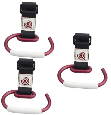 BESTonZON 3St Kinderwagenhaken Hochleistungshaken Schwerlast-Kleiderbügel Clip-Haken babysachen wc Buggyhaken für Kinderwagen Kinderwagen-Clips anschließen Zubehör