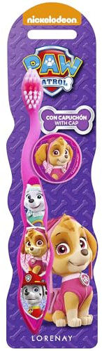 Paw Patrol Skye Little Teeth Toothbrush for Kids with Soft Rounded Bristles, Comfortable Handle Grip and Protection Cap for Children Ages 3+