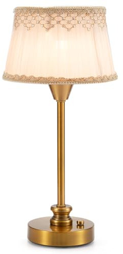 OCEST Rechargeable Cordless Table Lamp with Dimmer, Portable Small Battery Operated Lamp Outdoor, Touch Warm Light Ambient Lighting for Restaurant Patio Dining Side End Table Kitchen, Antique Brass