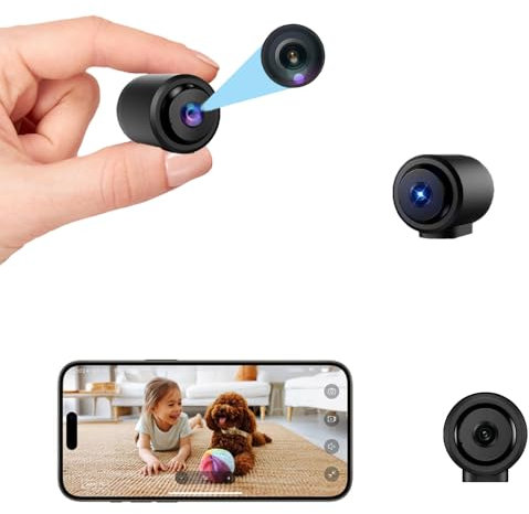 BSLVWG Mini Camera,1080P HD Wireless WiFi Magnetic Surveillance Cameras with Night Vision/Motion Detection/Wide Angle/APP Control for Indoor/Home
