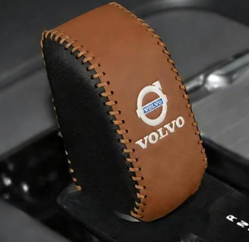LQFC Funda de Palanca de Cambios de Coche para Volvo XC40 2020-2023,Cubierta del Mango del Cambio de transmisión Protector de la Bota del Cambio Manual,Brown