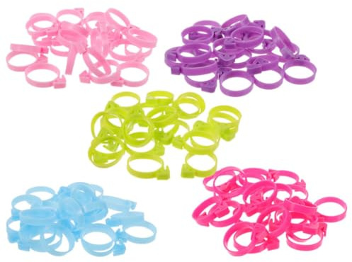 BESTYASH 50 Pezzi Fascette in Silicone Anelli di Fissaggio Resistenti e Facili da Usare per Sacchetti da Pasticceria per Sacchetti da Decorazione in Cucina e Torte
