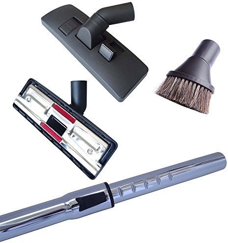 Tubo para aspiradoras 35mm, 272mm de anchura boquillas para suelos duros y cepillo redondo compatibles con Miele Tango Plus, Vlies