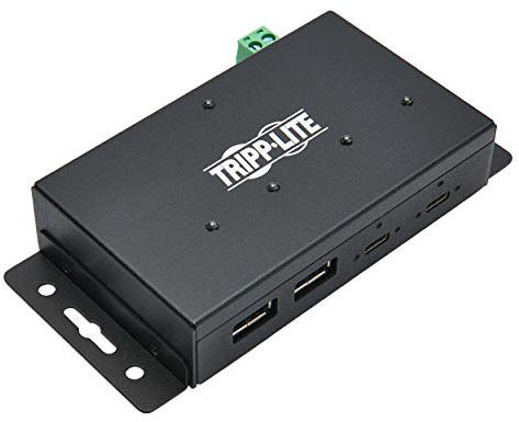 Eaton Tripp Lite U460‑2A2C‑IND – Industrial USB Hub Serie – 4‑Port USB‑C/USB‑A Hub, 10 Gbps Gen 2 Performance, 15 kV ESD Protection, Heavy‑Duty Metal Housing, Mountable Design, Black (B07QSRCY5J)