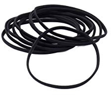 Big Hair Tools XXL Size Hair Elastics Flat - Black - 10 Pack