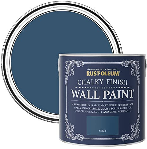 Rust-Oleum Blue Wall and Ceiling Paint in a Chalky Matt Finish - Cobalt 2.5L