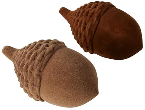 2 pezzi decorativi in noce, ghiande dorate, n87, frutti di ghiande, 12 cm, marrone, decorazione natalizia, autunno, glande e nocciole, decorazione elegante