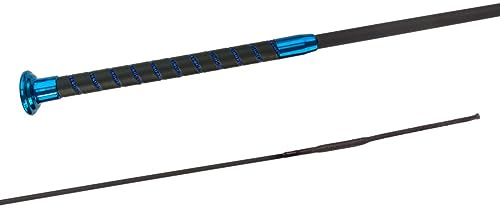JA Horse JA0003 Fleck SilkTouch Crystal Fouet de dressage Bleu 120 cm