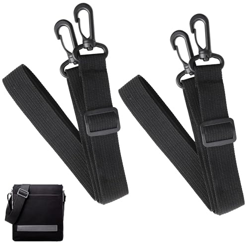 Ltsbaed 2 piezas Correa de hombro ajustable con mosquetón, Correa de hombro ajustable, Correa de hombro universal, Tira Ancha de Reemplazo, pour Bolsos, Negro, 30mm