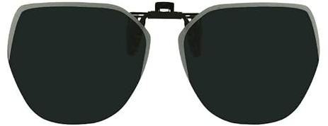 AOOLIA Occhiali da Sole Polarizzati Clip On, UV400 Anti-Glare, Flip Up Clip per Occhiali da Guida e da viaggio all'aperto (Nero)