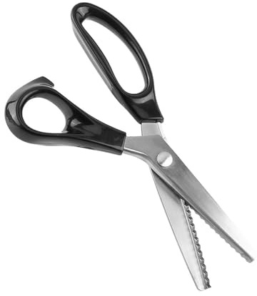 Fafeicy Tijeras Triangulares de Encaje para Tela con Borde Triangular, Empuñaduras Cómodas, Tijeras Profesionales de 230 Mm, Ideales para Confección y Manualidades (5 mm)