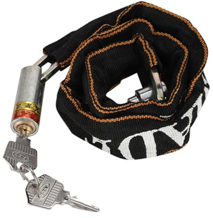 Yosoo Candado para Bicicleta, Candado de Cadena Antirrobo Duradero para Motocicleta y Scooter de Movilidad, de Seguridad de 80 Cm para Uso en Exteriores
