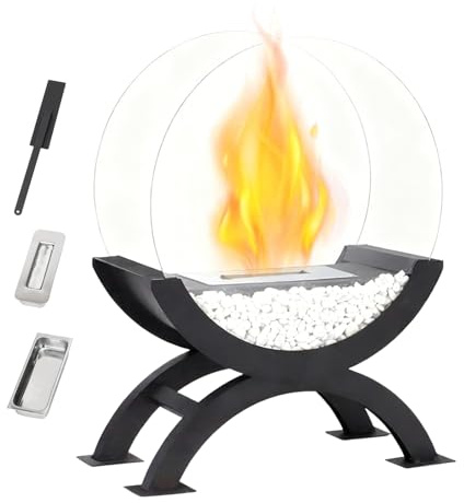 Monozoz Braciere Da Tavolo Per Uso Esterno,Caminetto Riutilizzabile Portatile E Smontabile - Focolare Con Fiamma Rotante - per Giardino Prato Interno Esterno Comodino Balcone Camera da Picnic