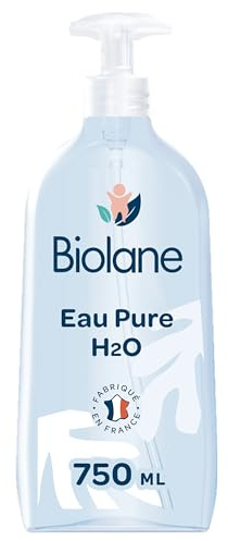 BIOLANE - Eau Pure H2O Bébé - Nettoie et protège - Flacon Pompe - 750ml