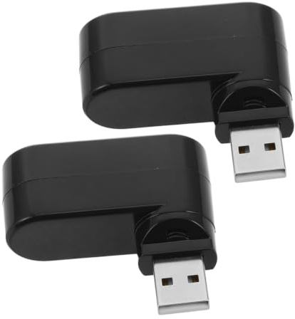 EXQUIMEUBLE 2 St Port Usb-hub Svart Roterbar Usb-splitter för Laddning Multifunktions Usb-expander för Dator Laptop och Kompakt Usb-laddningsstation för Hem och Resor