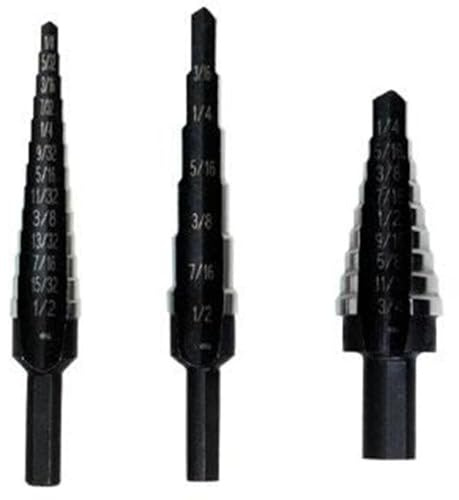 Irwin Tools IRWIN Step Drill Bit Set, 3-Piece (10502ZR)