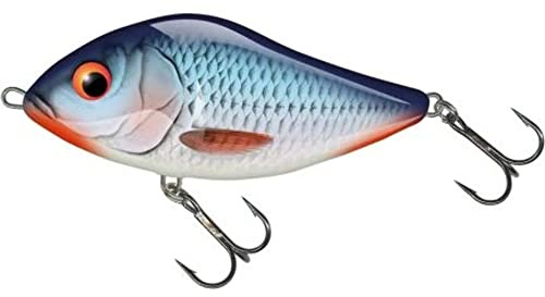 Salmo Slider Jerkbait Wobbler, Salmo Farben:Bleeding Blue Shad, Länge/Gewicht/Laufverhalten/Tauchtiefe:7cm / 21g / sinkend / 1.0-0.5m