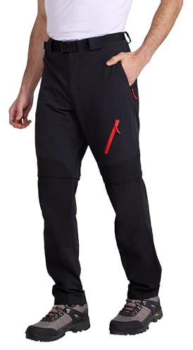 Mountain Warehouse Mens Trekking Convertible Trousers - Regular Length Hiking Pants, Water Resistant, Zip Off - for Spring Summer, Walking, Outdoors